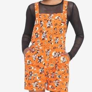 Her Universe Disney Halloween Vintage Icon Soft Shortalls Mickey Mouse Hot Topic